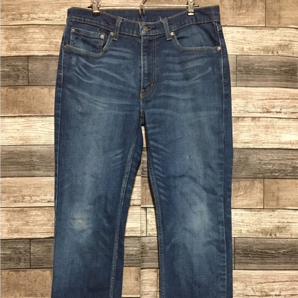 Levi’s 514 Straight Jeans Men’s 34x30 Med Wash Blue Denim Stretch (Read Desc) - Picture 5 of 13